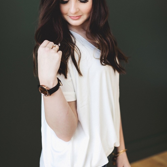 Wrap Tee in Cream - Picture 1 of 2